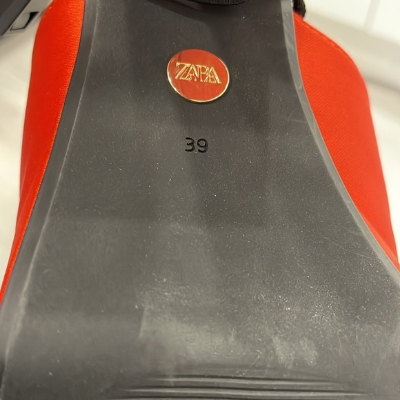 Zara Orange Satin Chunky Platform Heels - Picture 16 of 16